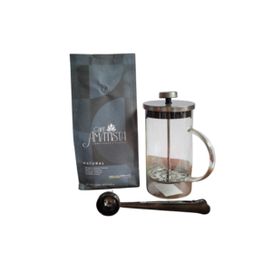 Kit Café Natural + Prensa 600ml + Cuchara con gancho