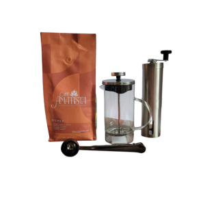 Kit Café Honey + Prensa 350ml + Cuchara con gancho + Molino