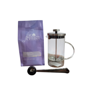 Kit Café Semilavado + Prensa 600ml + Cuchara con gancho