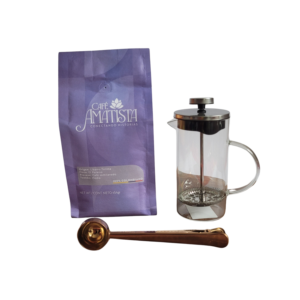 Kit Café Semilavado + Prensa 350ml + Cuchara con gancho