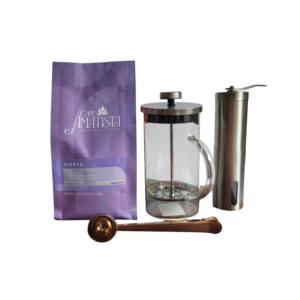 Kit Café Semilavado + Prensa 600ml + Cuchara con gancho + Molino