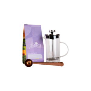Kit Café Semilavado + Prensa 350ml + Cuchara con gancho