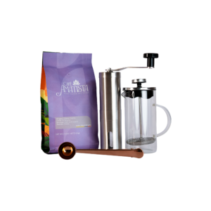 Kit Café Semilavado + Prensa 350ml + Cuchara con gancho + Molino